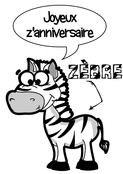 Z&egrave;bre amusant pour un anniversaire joyeux